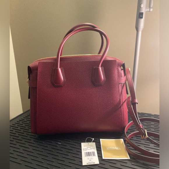 Michael Kors “Mercer” Medium Belted Satchel, Mulberry Color- Rare! - Picture 2 of 14